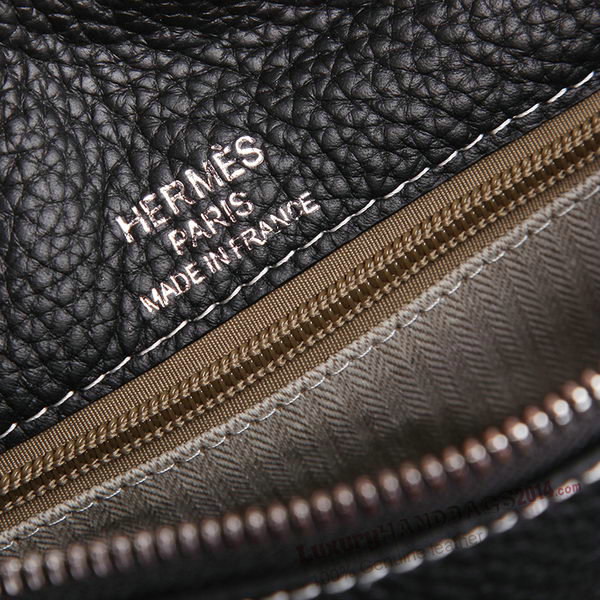 Hermes Original Calf Leather Messenger Bag M86681 Black