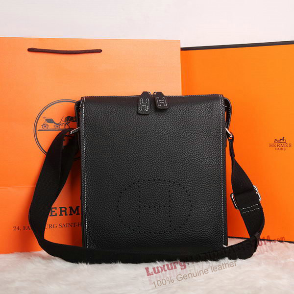 Hermes Original Calf Leather Messenger Bag M86681 Black