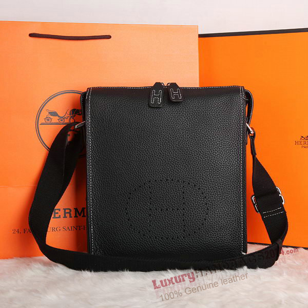 Hermes Original Calf Leather Messenger Bag M86681 Black