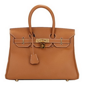 Hermes Birkin 30CM Tote Bag Camel Original Leather H30 Gold