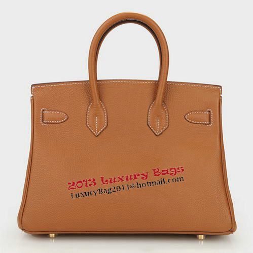 Hermes Birkin 30CM Tote Bag Camel Original Leather H30 Gold