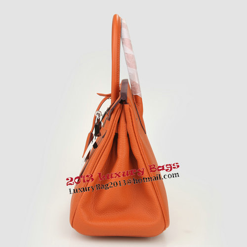 Hermes Birkin 25CM Tote Bags Orange Original Leather Gold