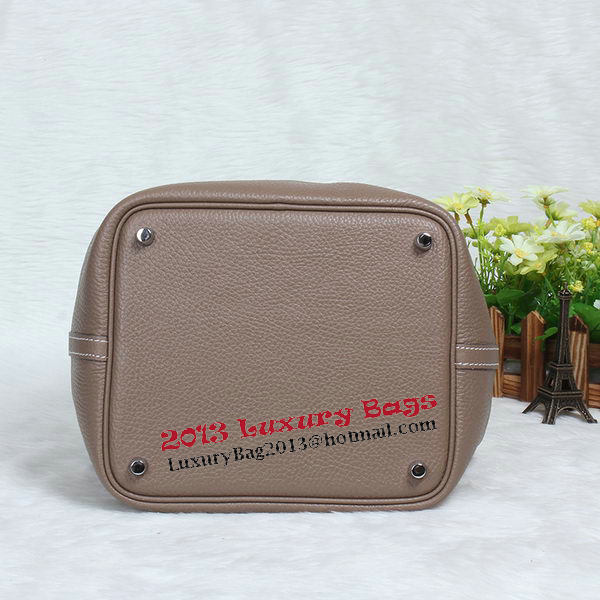 Hermes Picotin Lock MM Bag in Original Leather Dark Grey