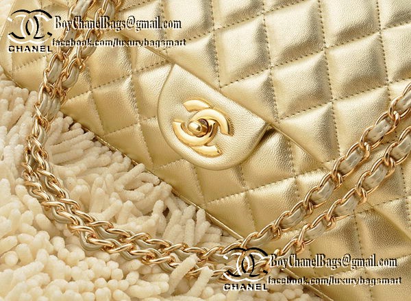 Chanel Classic Flap Bag 2.55 Series Sheepskin Leather CHA1112 Gold