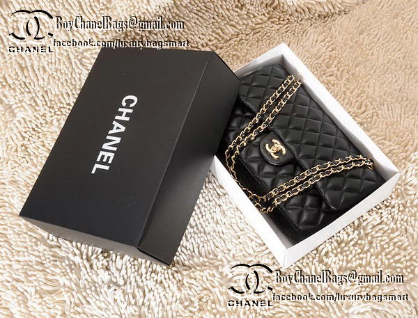 Chanel Classic Flap Bag CHA1113 Black Sheepskin Leather