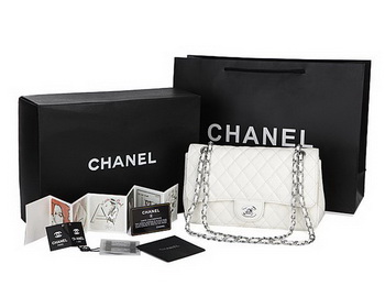 Chanel Classic Flap Bag Cannage Pattern CHA1113 White