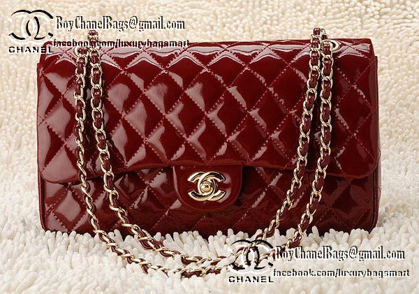 Chanel Classic Flap Bag Patent Leather CHA1113 Burgundy