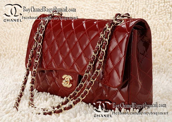 Chanel Classic Flap Bag Patent Leather CHA1113 Burgundy