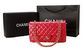 Chanel Classic Flap Bag Patent Leather CHA1113 Peach