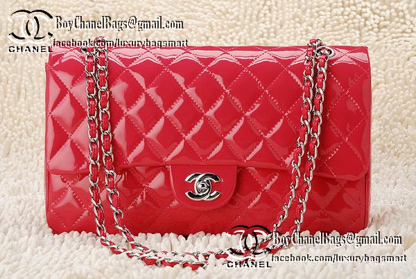 Chanel Classic Flap Bag Patent Leather CHA1113 Peach