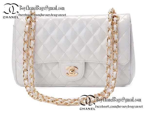 Chanel Classic Flap Bag Patent Leather CHA1113 White