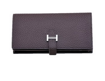 Hermes Bearn Japonaise Bi-Fold Wallet Grainy Leather H68942 Brown