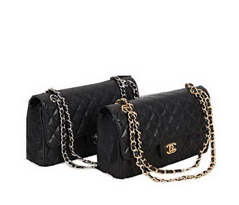 Chanel Classic Flap Bag 2.55 Series Original Cannage Pattern CHA1112 Black