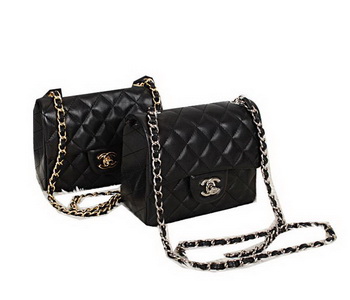 Chanel mini Classic Flap Bag Original Leather CHA1115 Black