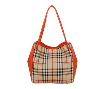 BurBerry Small Haymarket Check Tote Bag B5911 Orange