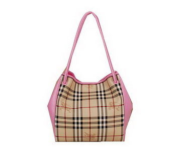 BurBerry Small Haymarket Check Tote Bag B5911 Pink