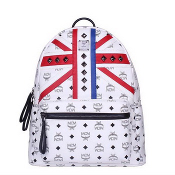 MCM Medium Flag of UK Backpack MC5173 White