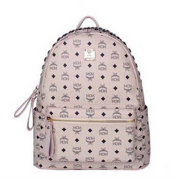 MCM Medium Top Studs Backpack MC4232 Beige