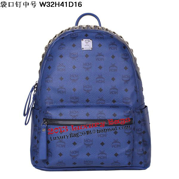 MCM Medium Top Studs Backpack MC4232 Royal