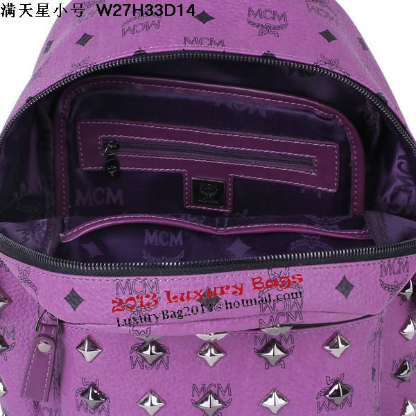 MCM Stark Studded Small Backpack MC2089S Purple