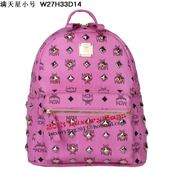 MCM Stark Studded Small Backpack MC2089S Rosy