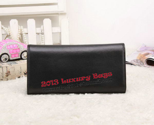 YSL Classic Monogramme Tassel Smooth Leather Clutch Bag Y8908 Black