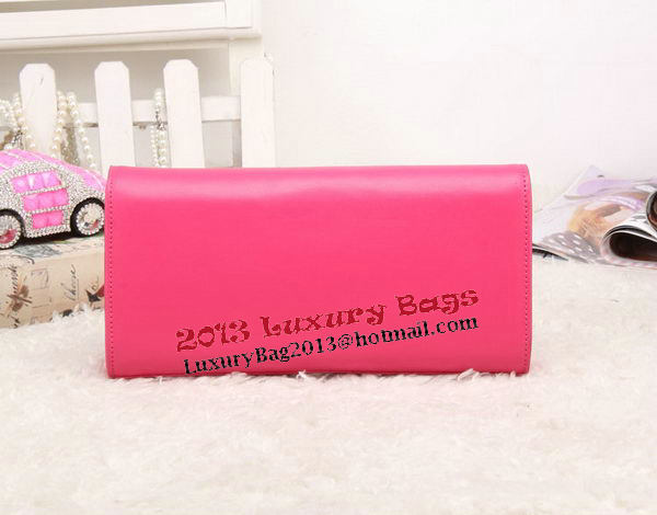 YSL Classic Monogramme Tassel Smooth Leather Clutch Bag Y8908 Rose