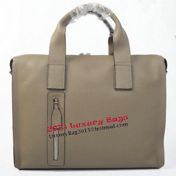 Hermes Briefcase Original Grainy Leather H8813 Grey