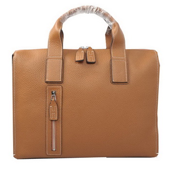 Hermes Briefcase Original Grainy Leather H8813 Wheat