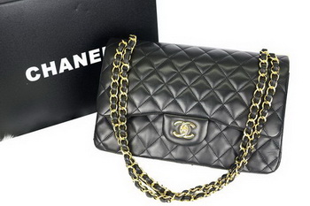 Chanel Jumbo Double Flaps Bag Black Original Leather A36097 Gold