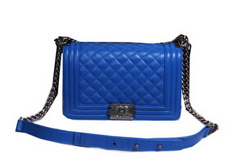 Boy Chanel Flap Shoulder Bag Sheepskin Leather CHA2068 Blue