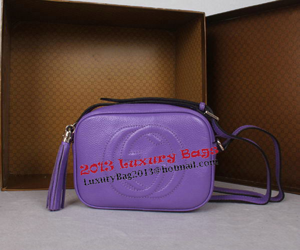 Gucci Soho Calfskin Leather Disco Bag 308364 Violet