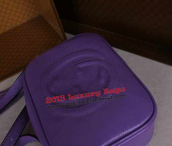 Gucci Soho Calfskin Leather Disco Bag 308364 Violet