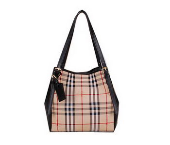 BurBerry Small Haymarket Check Tote Bag B3711 Black