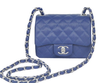 Chanel mini Classic Flap Bag Royal Cannage Pattern 1115 Silver