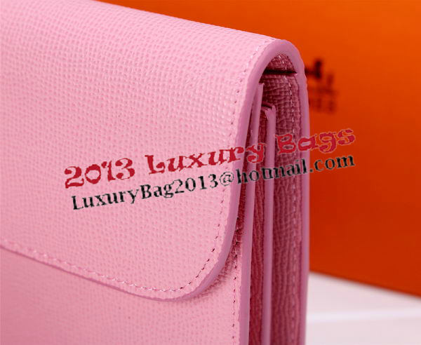 Hermes Jige Clutch Bag Calfskin Leather H8057 Pink