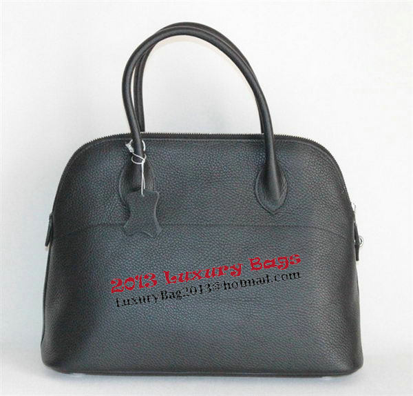 Hermes Bolide 37CM Calfskin Leather Tote Bags H509084 Black