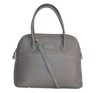 Hermes Bolide 37CM Calfskin Leather Tote Bags H509084 Grey