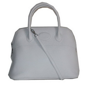 Hermes Bolide 37CM Calfskin Leather Tote Bags H509084 White