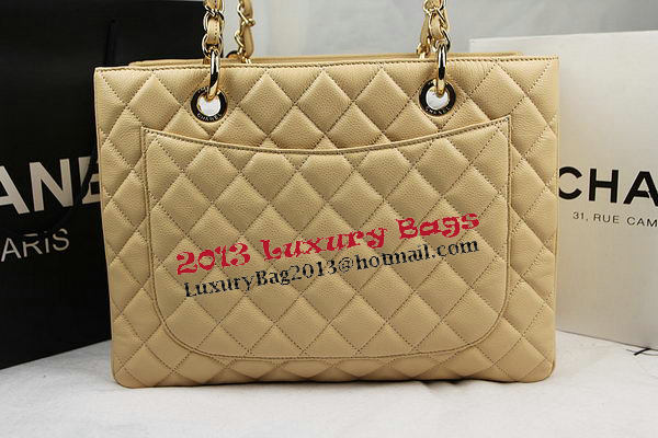 Chanel Classic Coco Bag Apricot GST Caviar Leather A50995 Gold