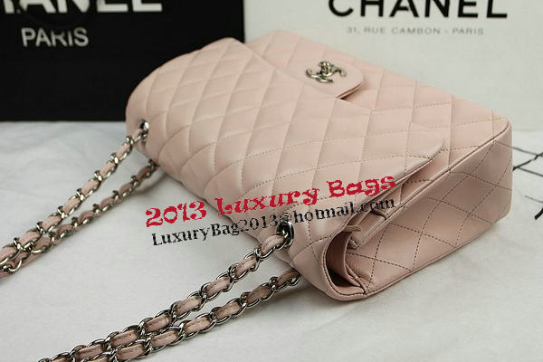 Chanel Classic Flap Bag Beige Original Leather CF1113 Silver