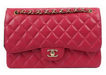 Chanel Classic Flap Bag Rose Cannage Pattern CF1113 Gold