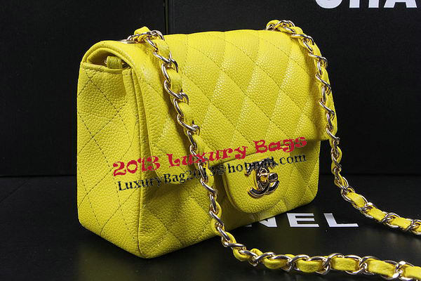 Chanel Classic MINI Flap Bag Lemon Cannage Pattern CF1115 Gold