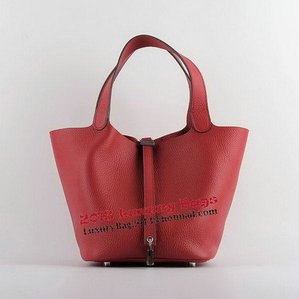 Hermes Picotin Lock MM Bags Clemence Leather H8616 Red