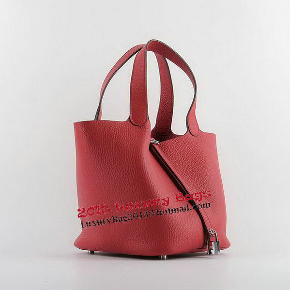 Hermes Picotin Lock MM Bags Clemence Leather H8616 Red