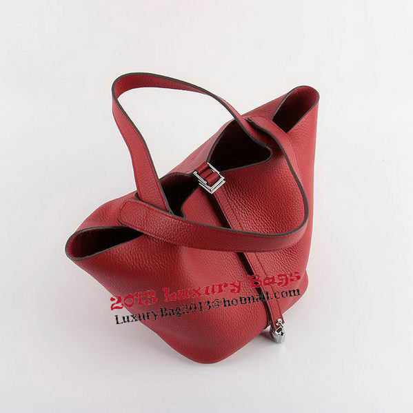 Hermes Picotin Lock MM Bags Clemence Leather H8616 Red