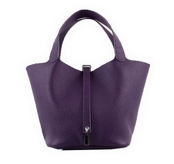 Hermes Picotin Lock PM Bags Clemence Leather H8615 Purple