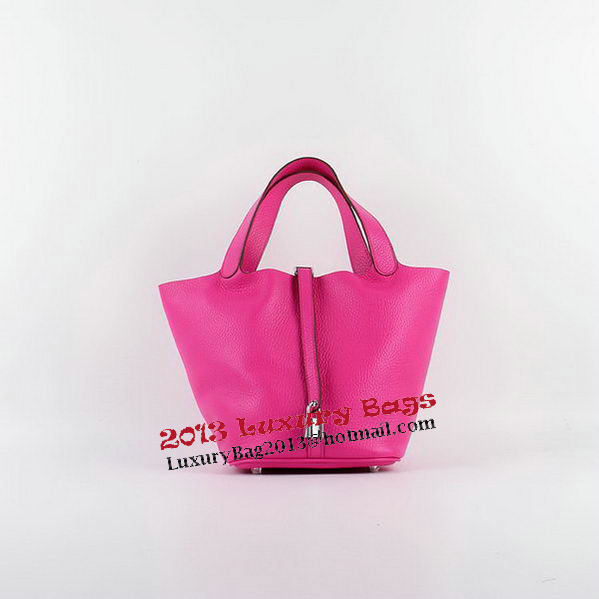 Hermes Picotin Lock PM Bags Clemence Leather H8615 Rose