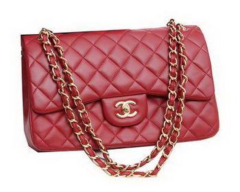 Chanel Jumbo Double Flaps Bags Original Lambskin Leather A36097 Burgundy