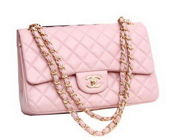 Chanel Jumbo Double Flaps Bags Original Lambskin Leather A36097 Pink